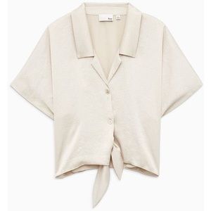 Aritzia Tie-Front Huang Blouse